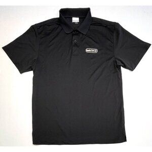 VTG HARRITON Mens MEDIUM Black RADIO DISNEY Performance S/S POLO Shirt EUC